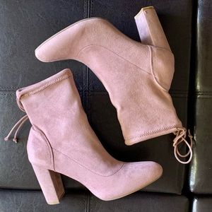 Faux Suede High Heel Boots